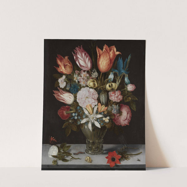 Flowers in a Glass by Ambrosius Bosschaert the Elder
