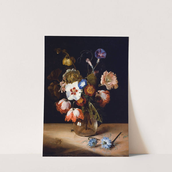 Flowers in a Glass Vase by Dirck de Bray