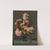 Flowers in a glass vase on a ledge by Hans Bollongier