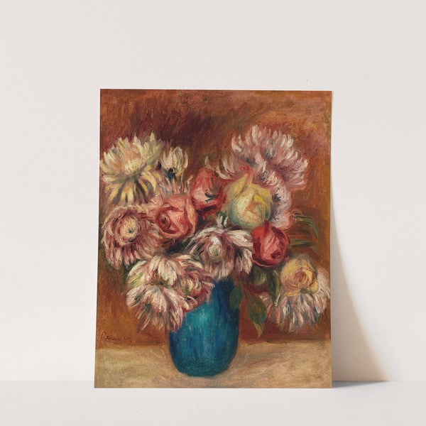 Flowers in a Green Vase (Fleurs dans un vase vert) by Pierre-Auguste Renoir