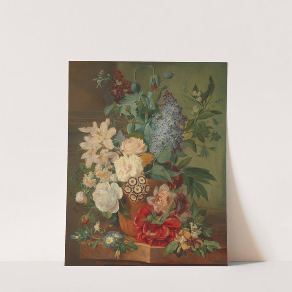 Flowers in a Terra Cotta Vase by Albertus Jonas Brandt