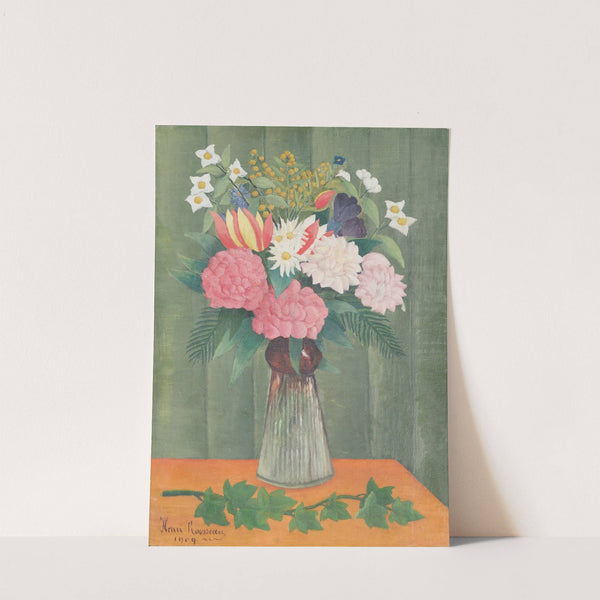 Flowers in a Vase by Henri Rousseau