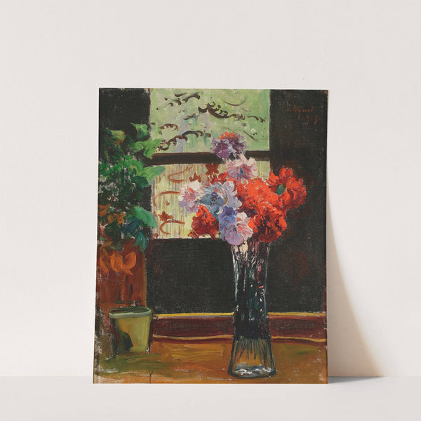 Flowers in a vase by Leon Wyczółkowski