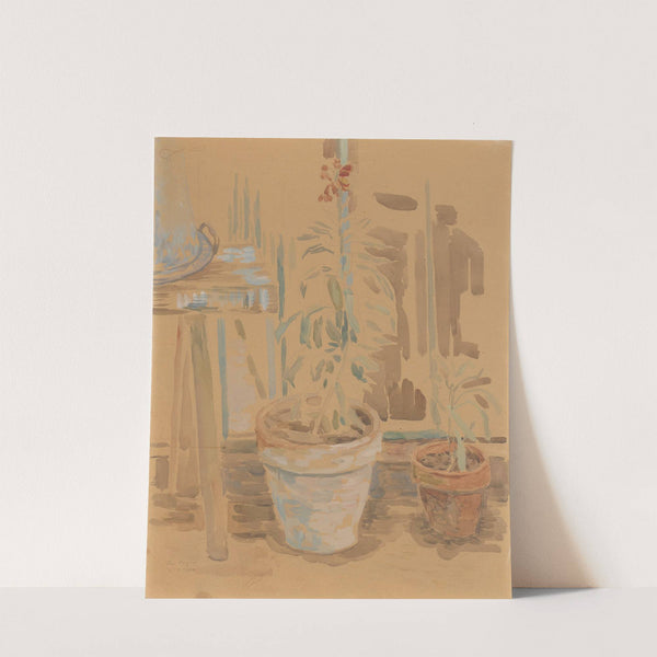 Flowers in pots by Zygmunt Waliszewski