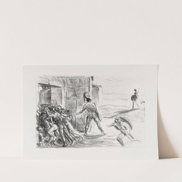 Flucht der Troer in die Stadt (1907) by Max Slevogt