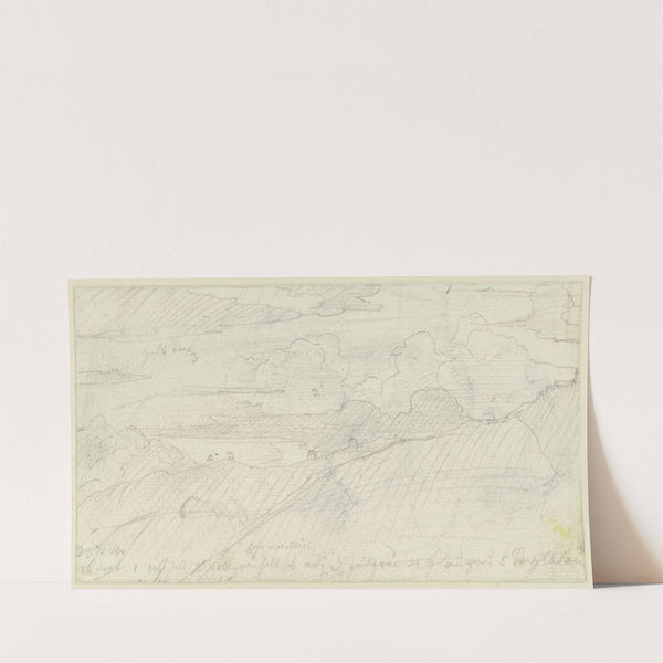 Flüchtige Landschaft mit Farbnotizen (ca 1820-1822) by Franz Theobald Horny