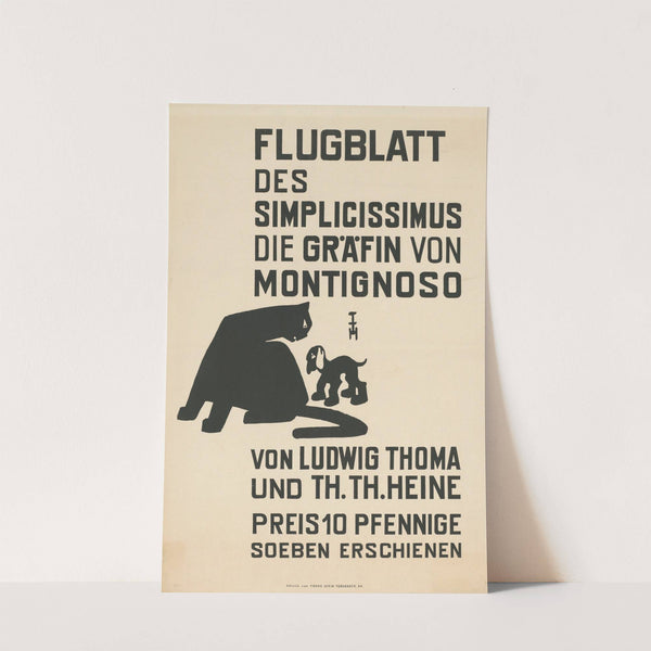 Flugblatt des Simplicissimus. Die Gräfin von Montignoso. Von Ludwig Thoma und Th. Th. Heine (1905) by Thomas Theodor Heine