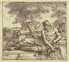 Flußgott Tiber mit Löwin, an der Quelle ruhend