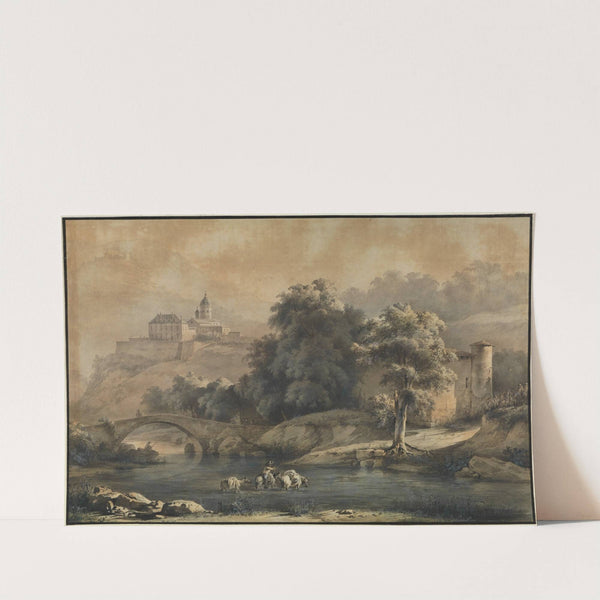 Flußlandschaft mit Bergkloster by Jean-Jacques de Boissieu