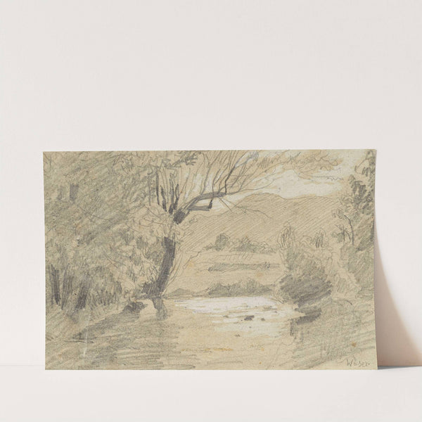 Flusslandschaft in Wasen (Emmental) by Albert Anker