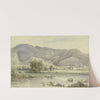 Flusslandschaft mit hohen Bergen by Peter Burnitz