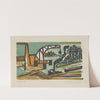 Flusslandschaft mit Kran und Schleppzug (1927 – 1928) by Ernst Ludwig Kirchner