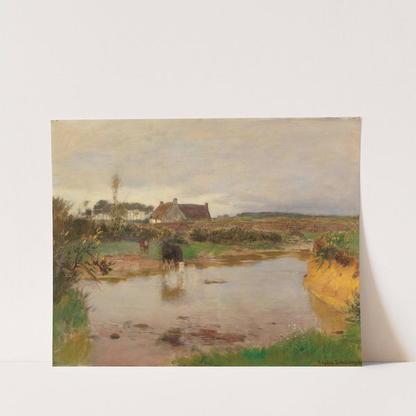 Flusslandschaft mit Kühen (1895) by Eugen Jettel