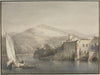 Flusslandschaft mit Segelkahn und Ruderboot