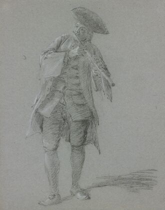 Flute-playing cavalier
