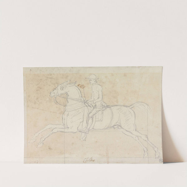 Flying Childers at Exercise; Hooded and Rugged, with Jockey Up, Galloping Up, Galloping to Left by James Seymour