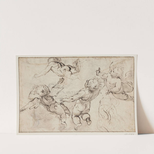 Flyvende putti by Francesco Albani