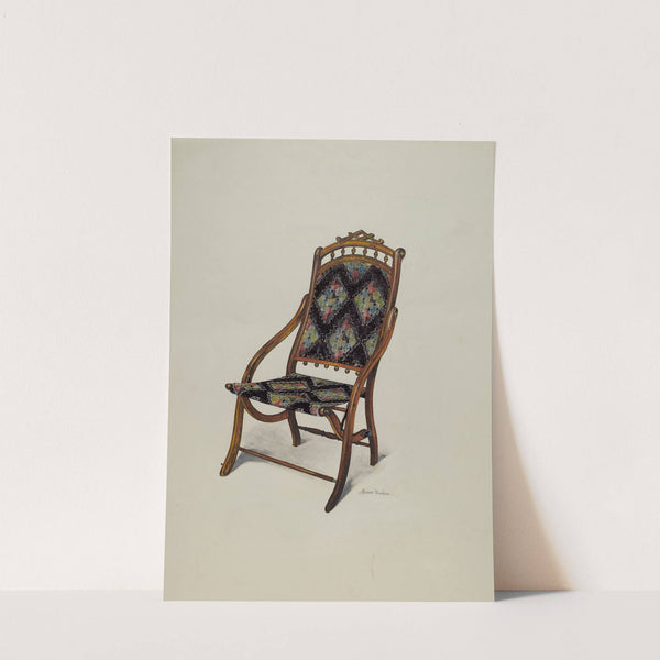 Folding Oak Chair by Florence Truelson
