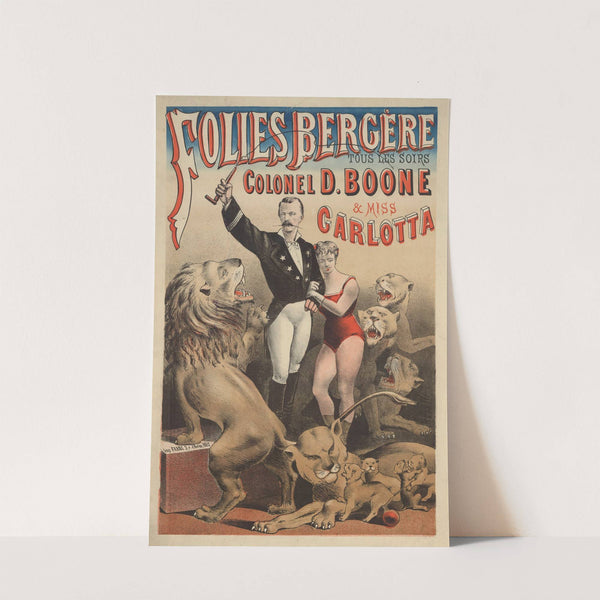 Folies-Bergère. Colonel D. Boone et Miss Carlotta (1881) by Jules Chéret