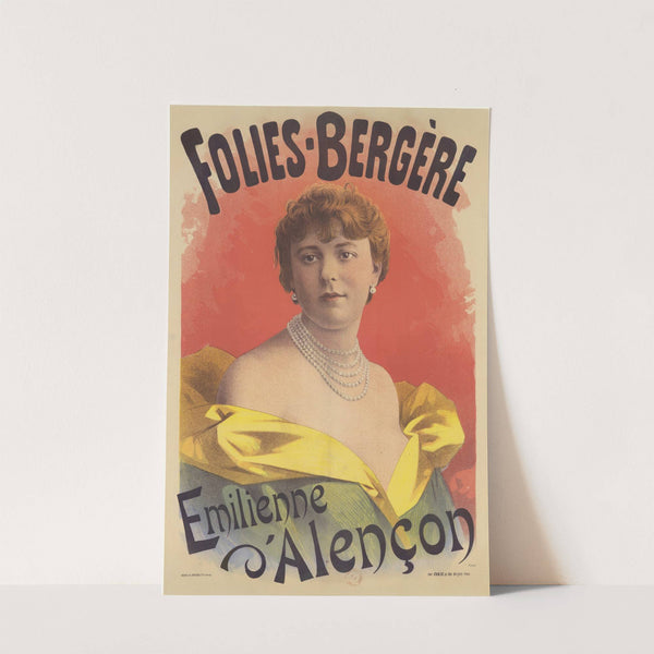 Folies-Bergère. Emilienne d’Alençon (1893) by Imp. Chaix