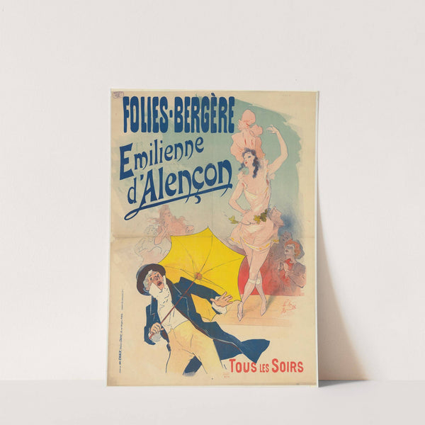 Folies Bergère. Emilienne d’Alençon tous les soirs (1893) by Jules Chéret