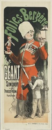 Folies-Bergère. Le géant Simonoff et la princesse Paulina la poupée vivante (1880)
