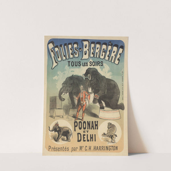 Folies Bergère… Poonah et Delhi, présentés par Mr. C. H. Harrington (1879) by Jules Chéret