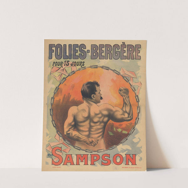 Folies-Bergère…Sampson (1899) by Imp. Chaix