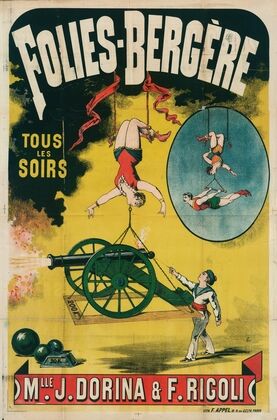 Folies-Bergere Tous Les Soirs Mlle J. Dorina & F. Ricoli (1880-1890)