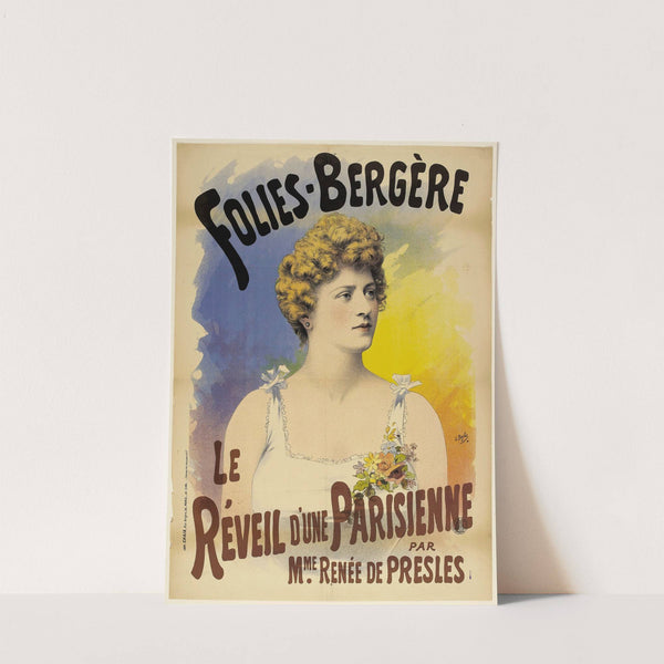 Folies-Bergere,Le Reveil D'une Parisienne Par Mme. Renee De Presles by Lucien Baylac