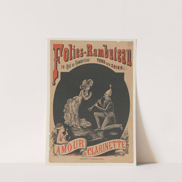 Folies-Rambuteau… Amour et Clarinette (1880) by Imp. Charles Lévy