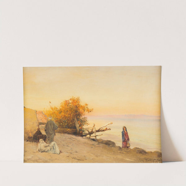 Folk fetching water in Upper Egypt by Max Friedrich Rabes