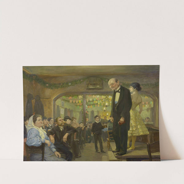 Folk singer performance (Jean Meneghini and Mizzi Lang) in a Viennese suburban inn (1906) by Josef Engelhart