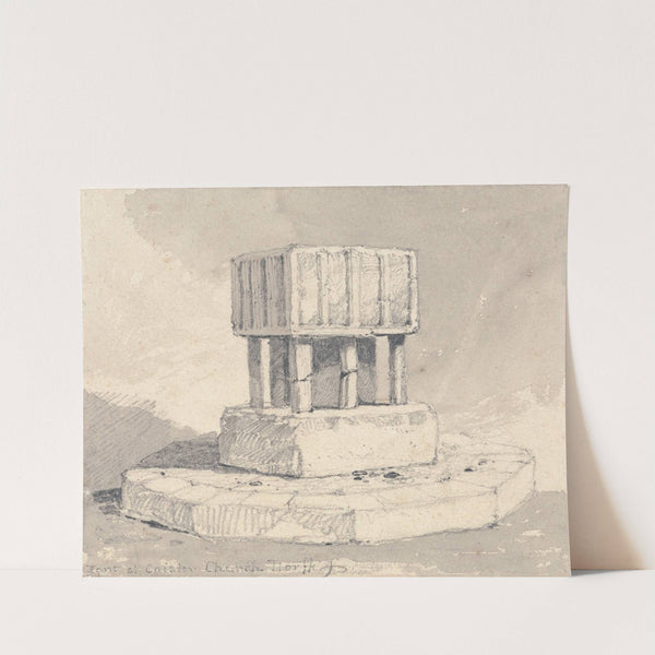 Font at Caister Church, Norfolk (ca. 1817) by John Sell Cotman