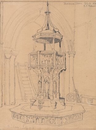 Font in Binham Church, Norfolk