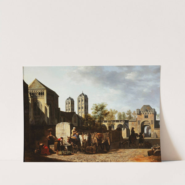 Fontaine publique et église Saint-Géréon à Cologne (1670) by Gerrit Adriaensz. Berckheyde