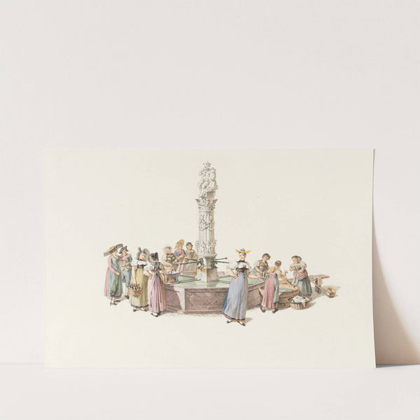 Fontaine sur la place du grand grénie à Berne (1828-1829) by Franz Niklaus König