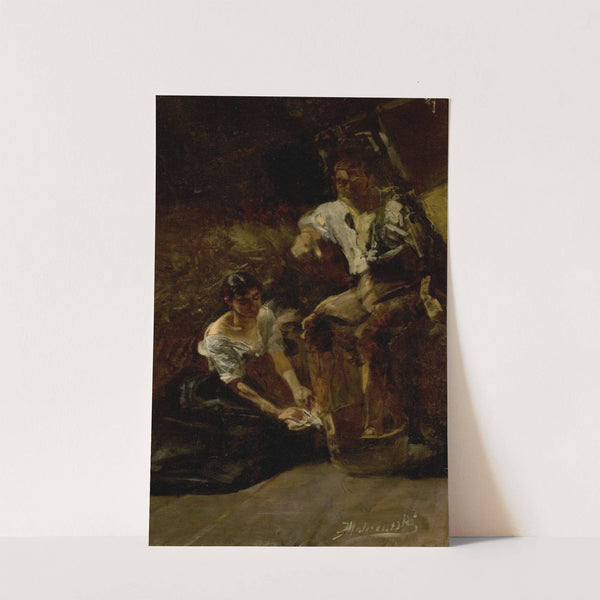 Foot washing (Siberian scene) (1886) by Jacek Malczewski