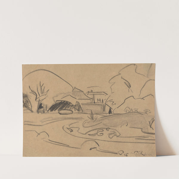 Footpaths and Pavilion in the Dresden Grosser Garten (c. 1909) by Ernst Ludwig Kirchner