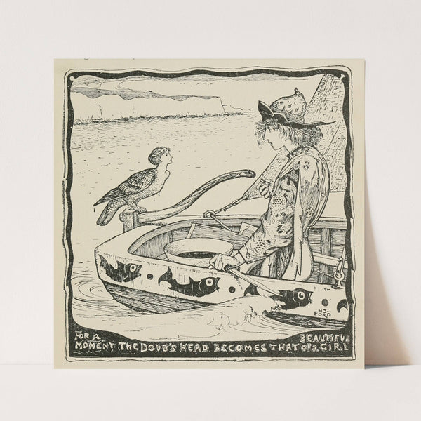 For a moment the Dove’s Head becomes that of a beautiful Girl (1906) by Henry Justice Ford