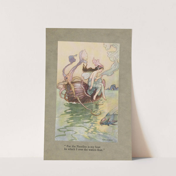 'For the Nautilus is my boat in which i over the waters fioat.' by Warwick Goble