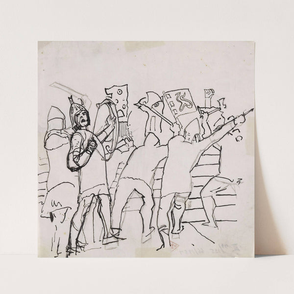 For veik, for veik er kongens bue! (1895-1899) by Christian Krohg