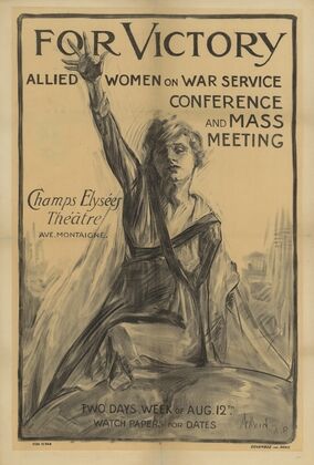For Victory allied women on war service – Conference and mass meetings – Champs Elysées Theatre (1914-1918)