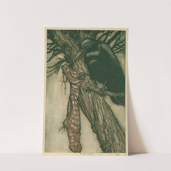 For years he had been quietly filling his stocking (1913) by Arthur Rackham