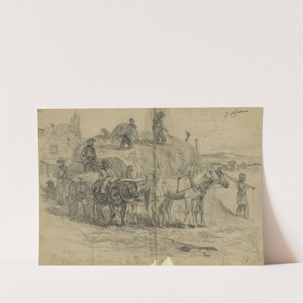 Foraging for hay outside of the lines in Virginia by Edwin Forbes