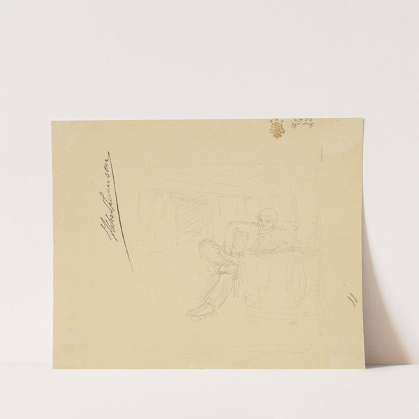 Forarbejde til samme illustration som recto by Niels Skovgaard