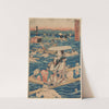 Fording a Broad River (19th century) by Andō Hiroshige