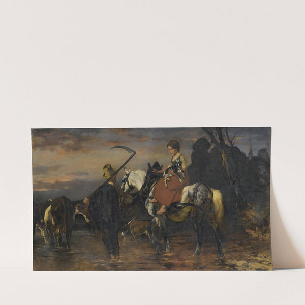 Fording the river (1902) by Wilhelm von Diez