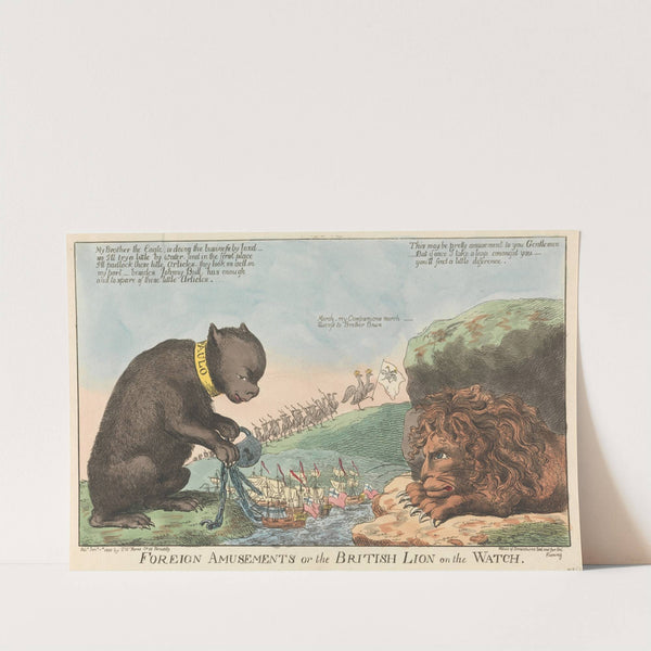 Foreign Amusements or the British Lion on the Watch by Charles Williams