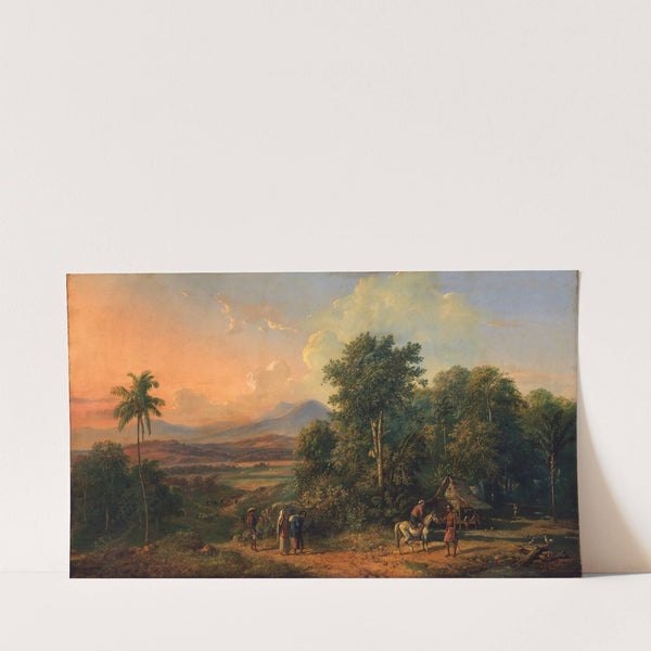 Forest And Native House (1860) by Raden Saleh